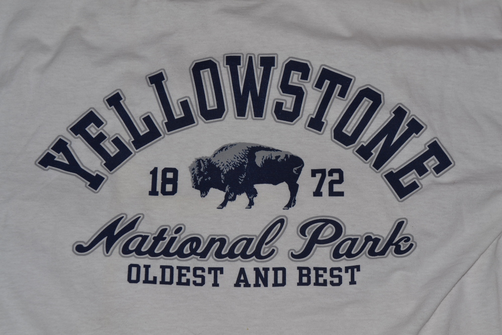 t-shirt with Yellowstone print